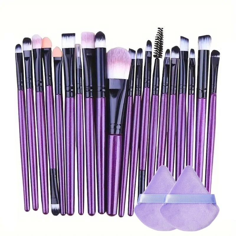 Juego de brochas de maquillaje de 20 piezas, brocha para delineador de ojos, brocha para mezclar, brochas de maquillaje para mejillas y ojos, brocha cosmética para base, juego de brochas de maquillaje