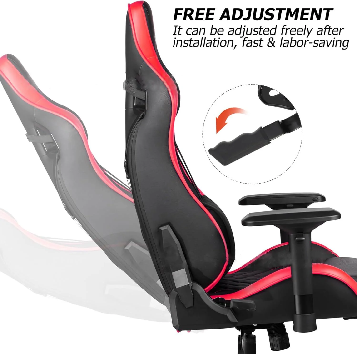 Chair Angle Adjuster Multi Angle Easy to Install Gaming Seat Replacement Computer Chair Angle Adjuster Backrest Tilt Metal