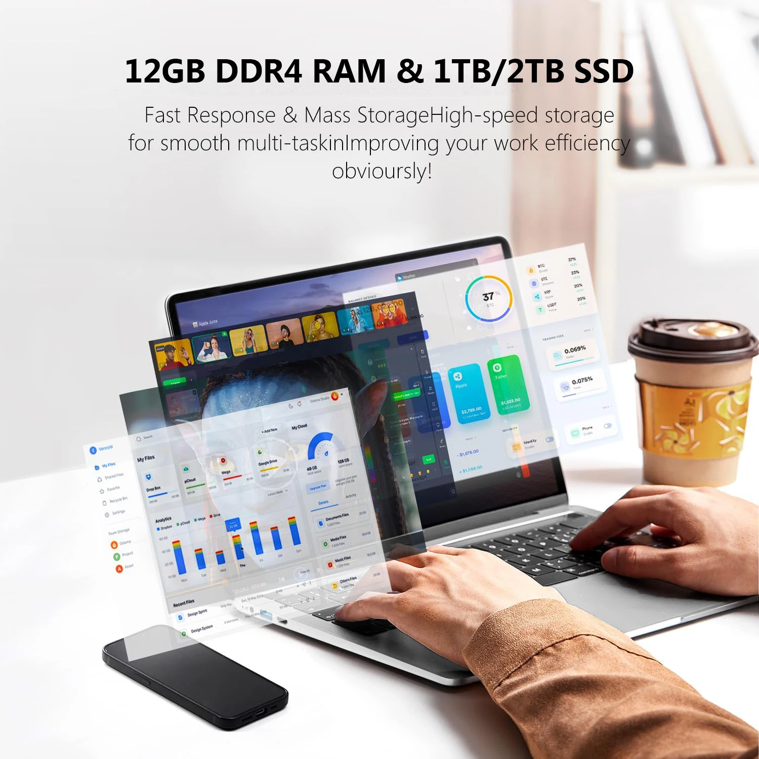 Computer portatile Windows 11 Pro Intel Celero J4025 2025 libro PC Gamer 12 GB DDR4 GB 1 TB SSD * Computer da ufficio PC