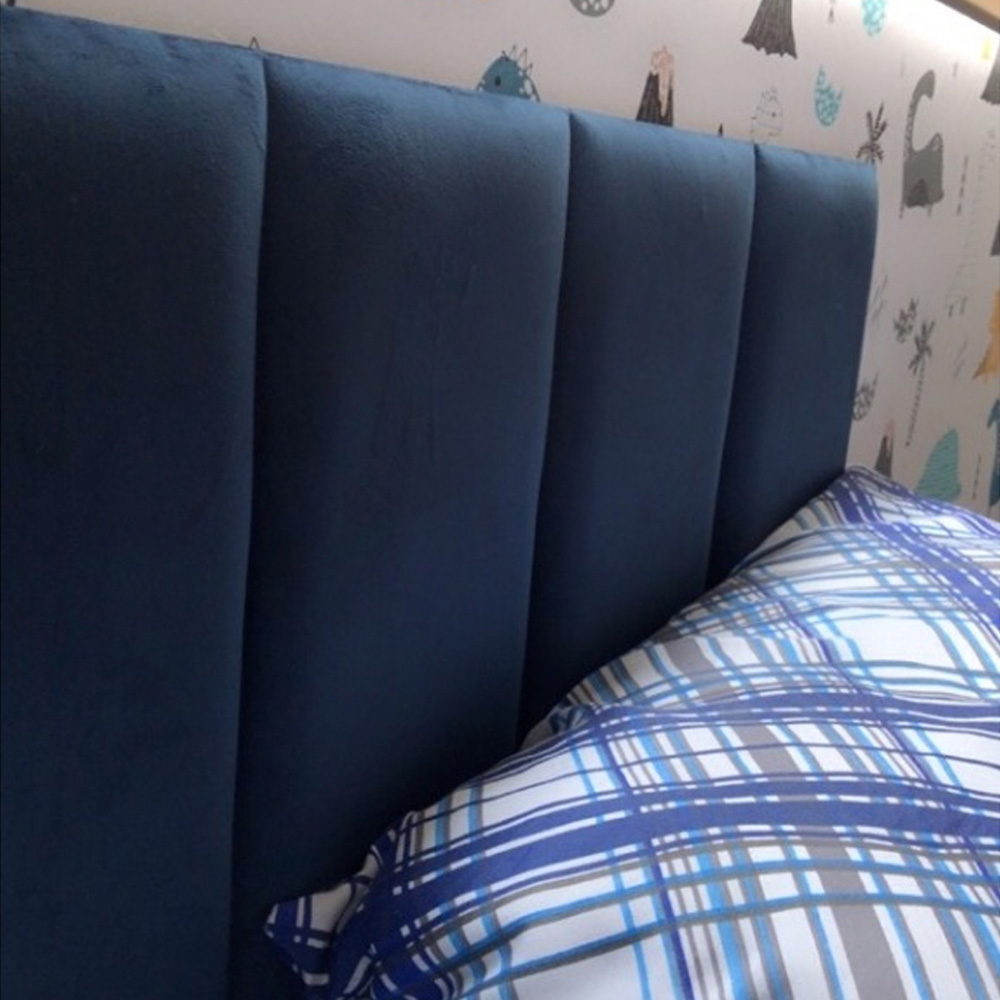 Kit 7 Cabeceiras Modulares Estofada Autocolante Para Cama De Casal