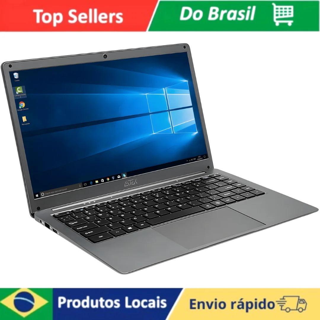 Notebook 14 Polegadas HD com Processador Intel Celeron N4000 6GB RAM 256GB SSD e Windows 10 Pro