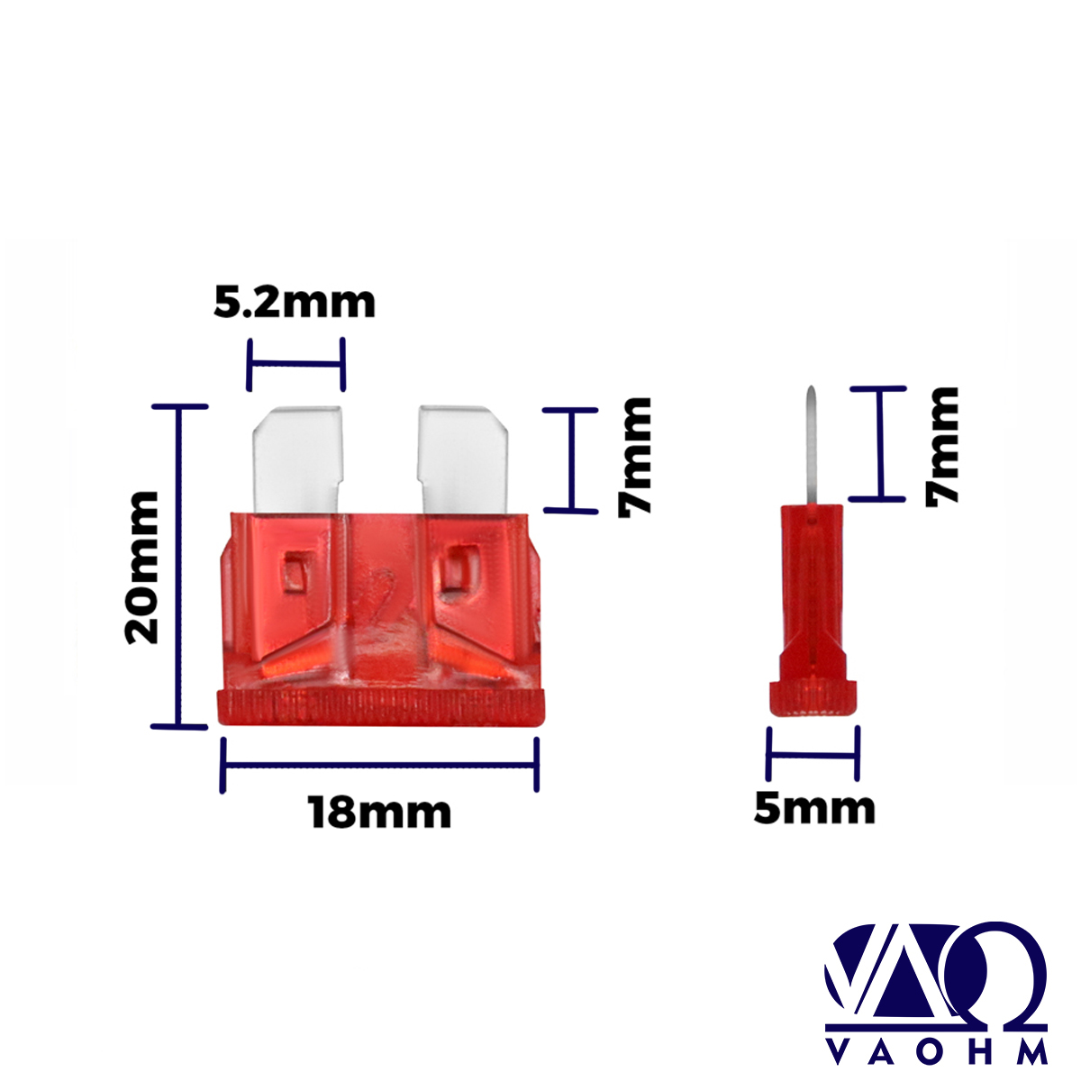10PCS Auto Blade Typ Medium Auto Sicherungen 3A 5A 7,5A 10A 15A 20A 25A 30A 35A 40A