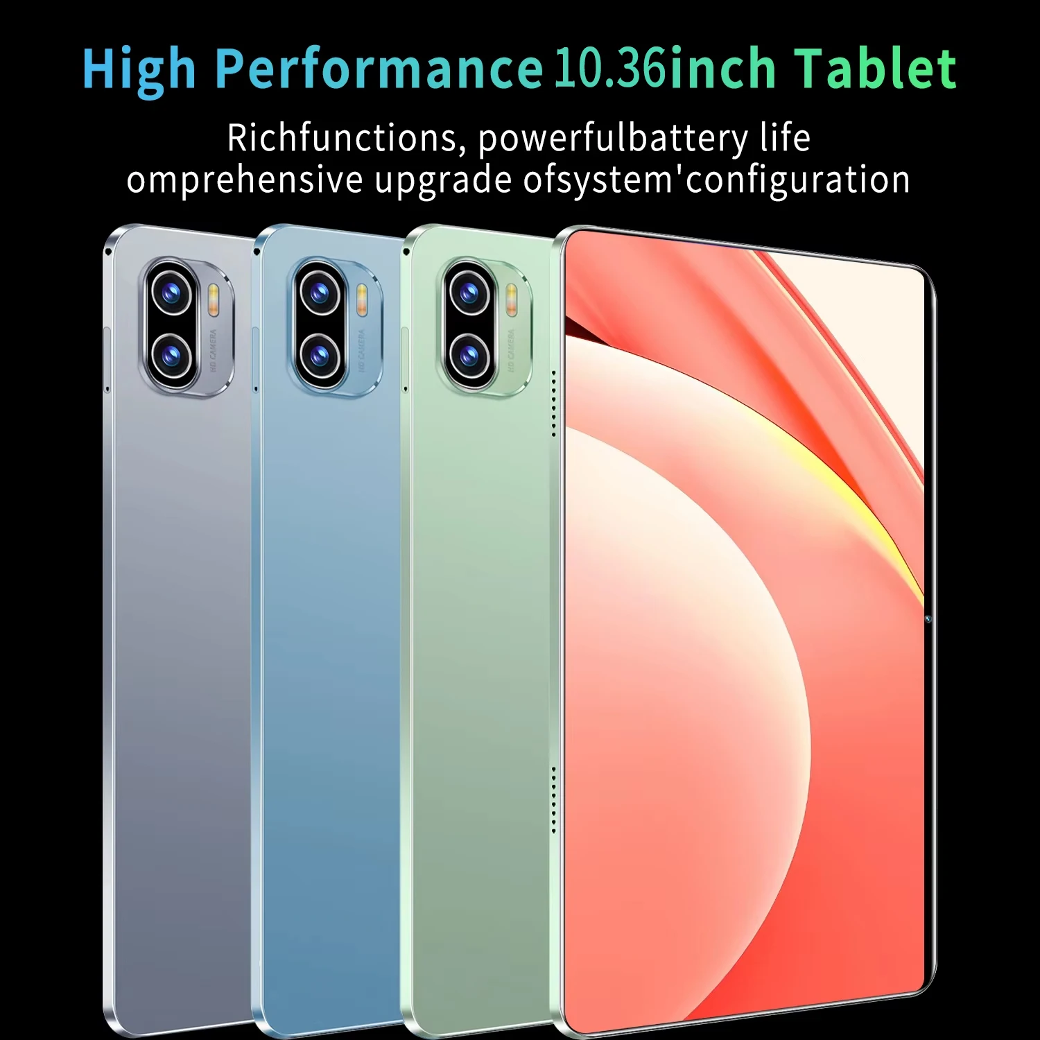 2025 5G New 10.36Inch Android Tablet 16GB RAM 1TB ROM 12000mAh MTK6797 Network Tablets PC WiFi Android 13.0 10-Core Bluetooth