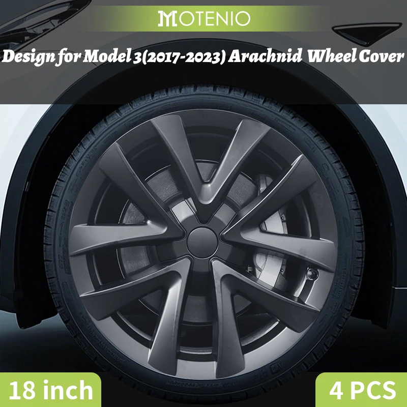 4szt. Pokrywy Kół w Stylu Pająka 18” do TESLA Model 3 (2017–2023) – Tylko dla Modelu 3