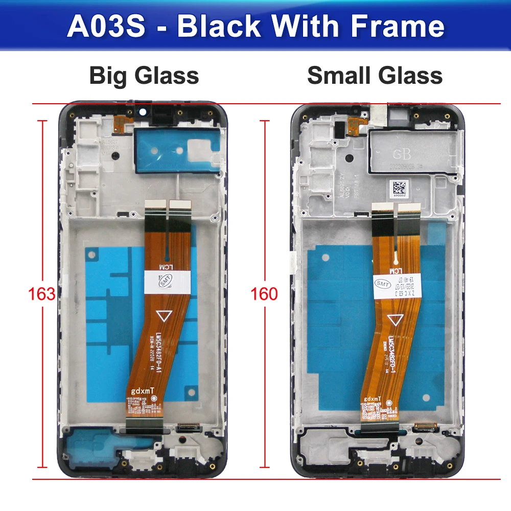 6,5 ''A03S Display Für Samsung Galaxy A037F A037M A037G A037U A037W LCD Display Touchscreen Digitizer Montage Ersatz