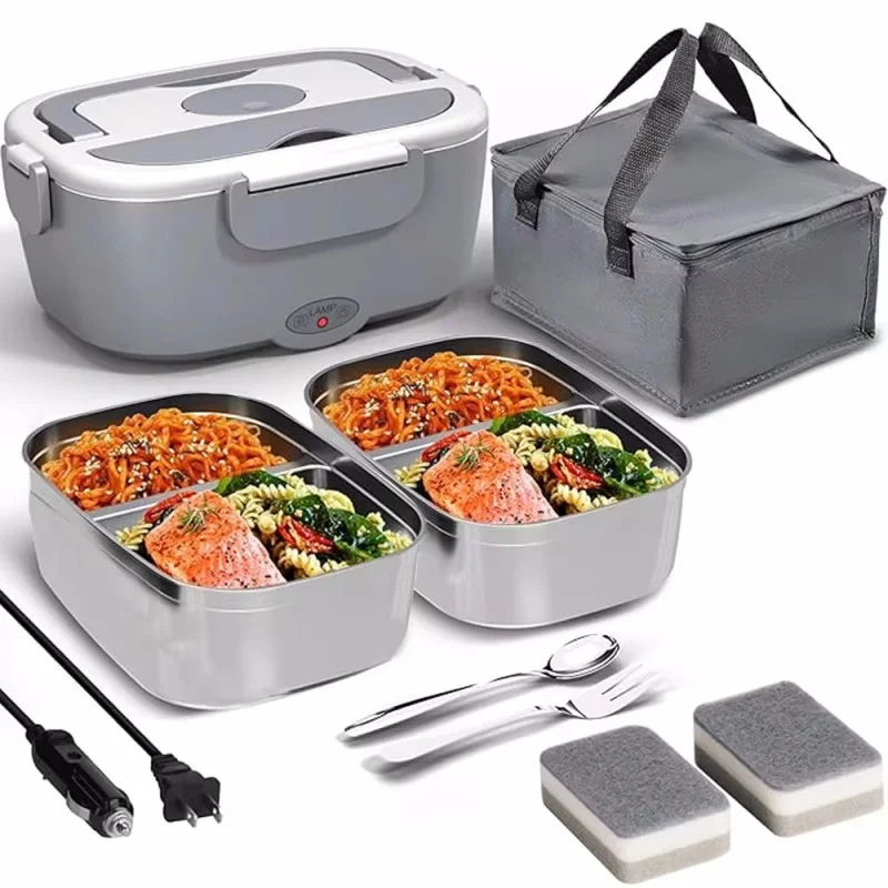 Portapranzo elettrico Scaldavivande per lavoro Scaldavivande per auto Camion Contenitori esterni Riscaldamento potabile Lunch Box Adulti Campeggio