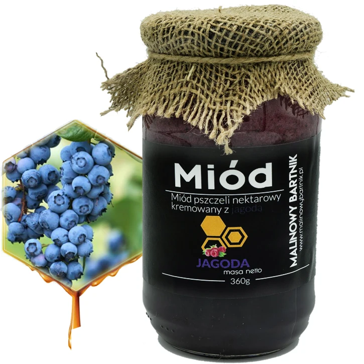 MIÓD Z JAGODAMI 360g - 2024, z Polski