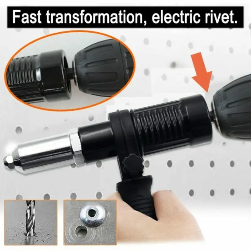 Pistola de tuercas de remache eléctrica profesional, herramienta de remachado, accesorios de extracción de núcleo, pistola de remachado inalámbrica, adaptador de taladro, herramientas de tuerca de inserción