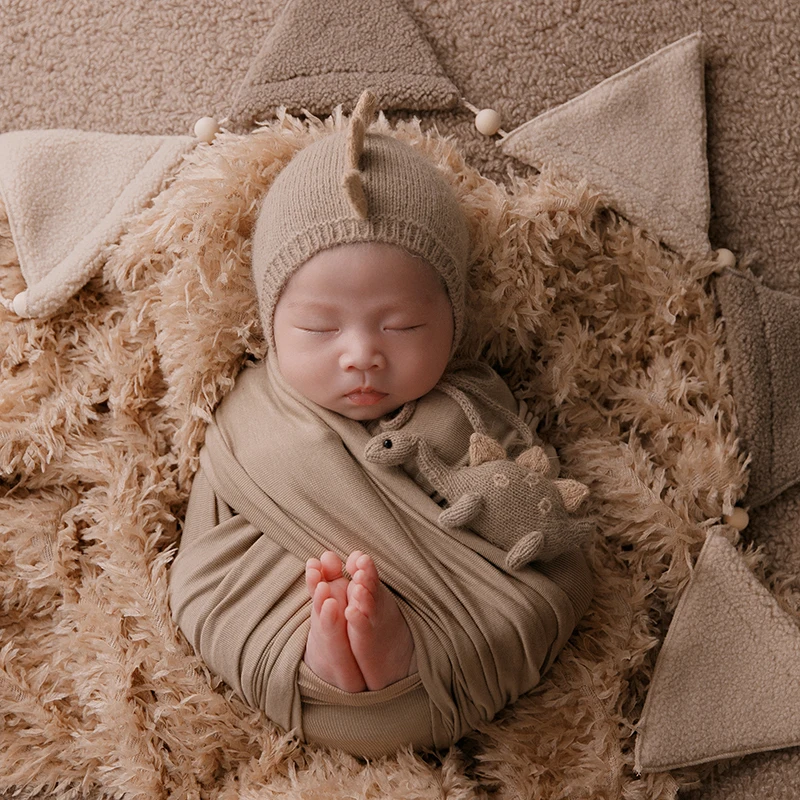 32x170CM Soft Stretch Wrapping Newborn Photography Prop Wool Blanket Swaddle For Baby Photo Prop Infant Studio Shoot Accessories