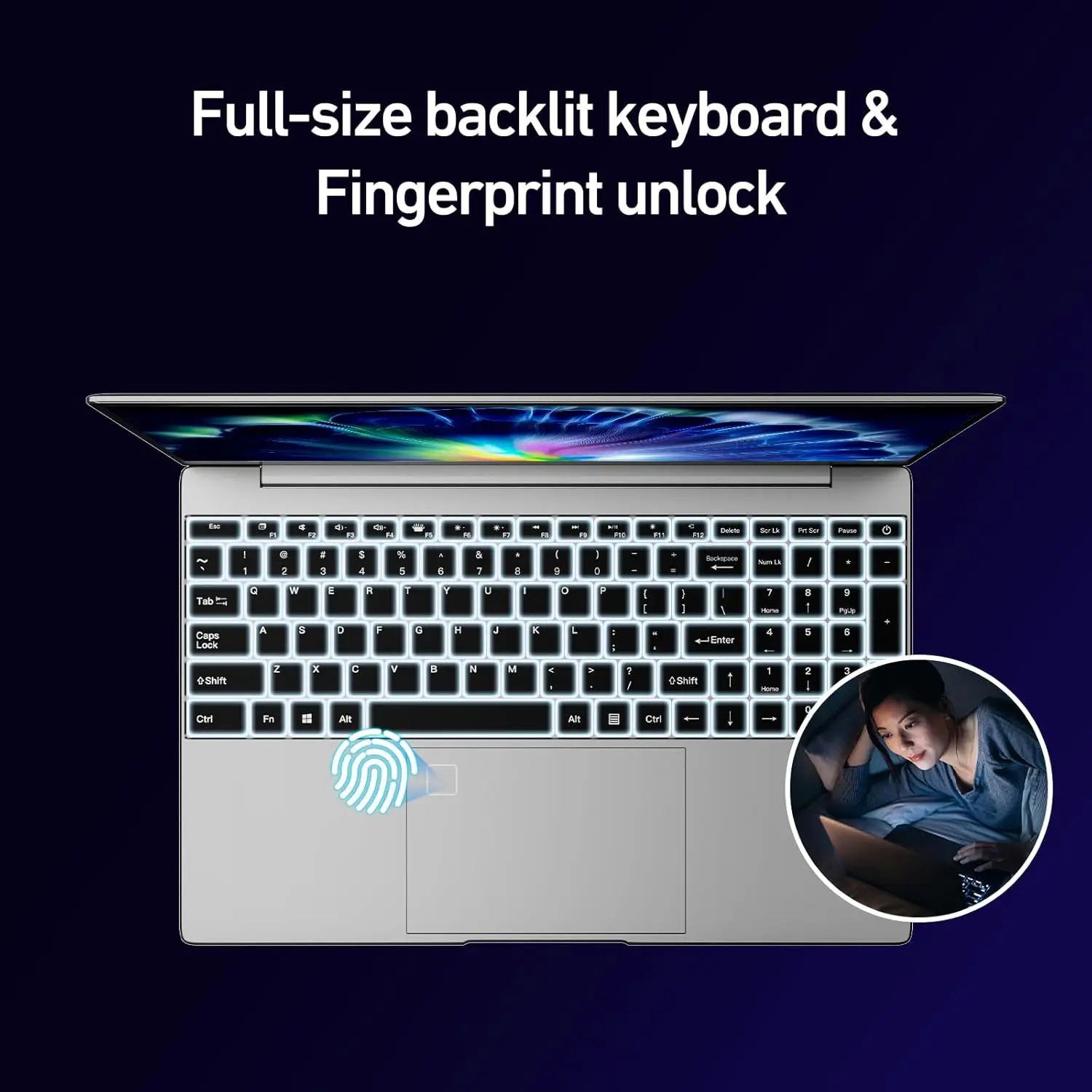 15.6 inch Laptop Computer Intel Celeron N5095 Notebook PC Gamer 16GB DDR4 1TB SSD Office Study PC Windows 11 Pro 1080P Laptops