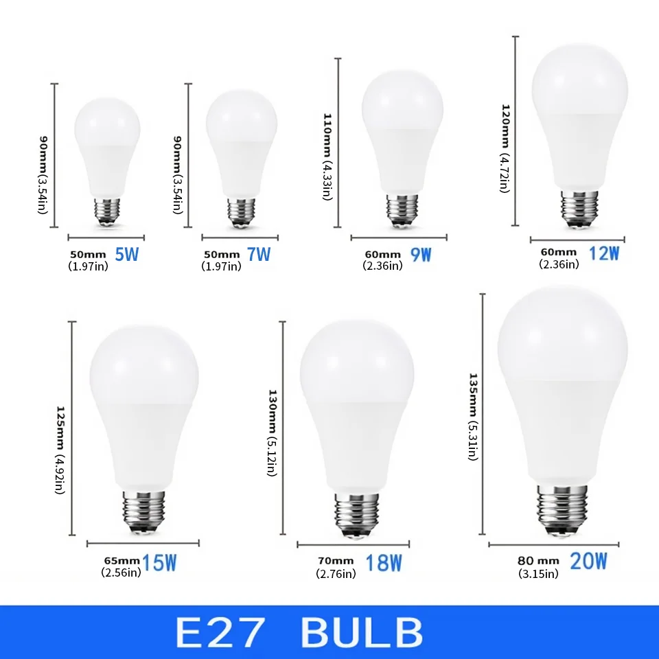 10 Uds. Lámparas de bombilla LED AC220V E27 E14 3W 6W 9W 12W 15W 18W 20W Lampada Bombilla sala de estar hogar Luminair AP 220V