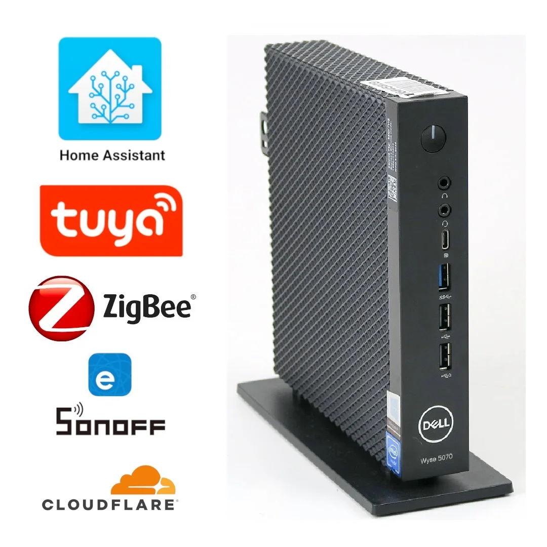 Assistente Doméstico Dell você 5070 8GB RAM SSD Cloudflare Tuya Zigbee2MQTT