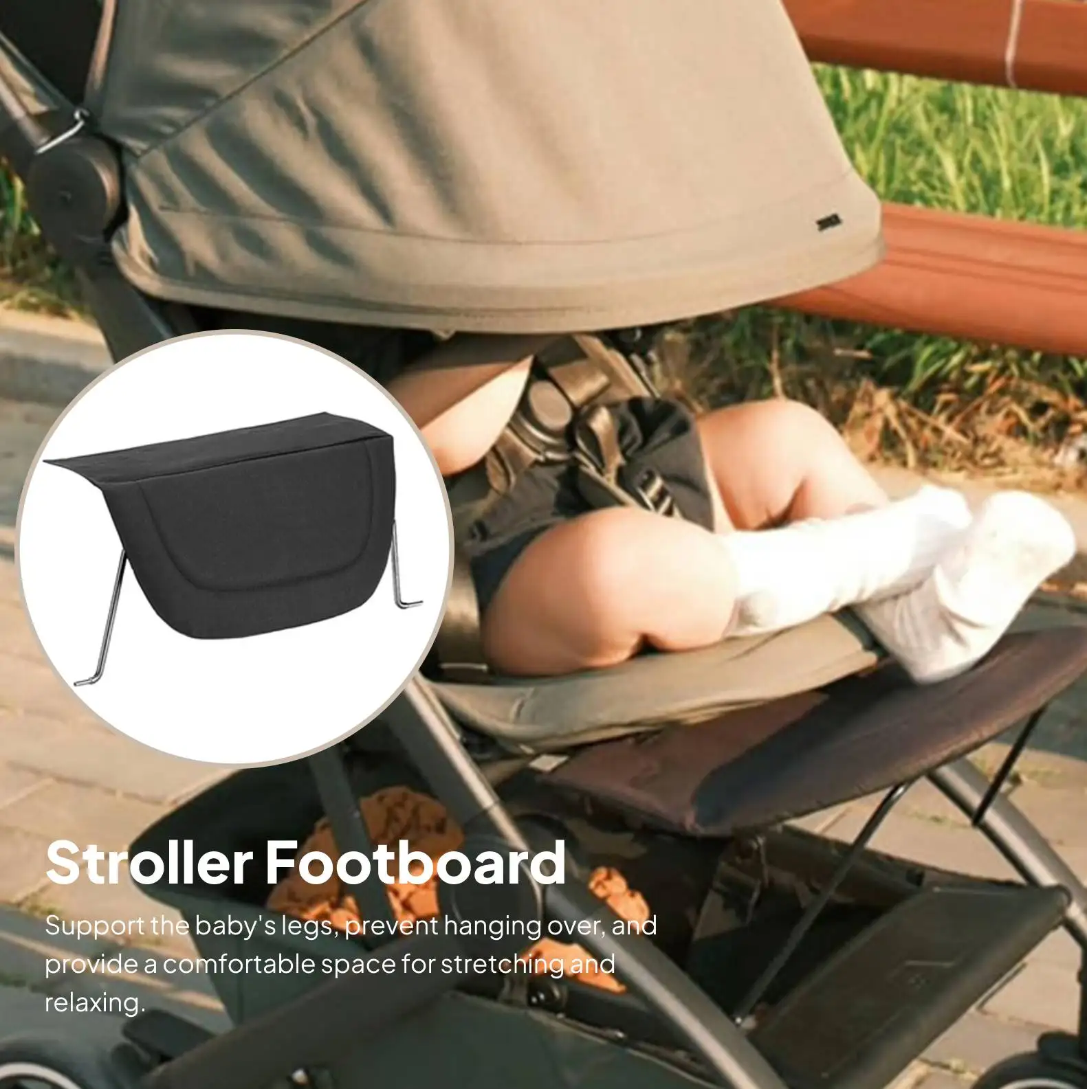 Estendido pé resto pés extensão pram footboard apoio para os pés perna extensão impulsionador pram apoio para os pés placa de extensão para aer +/aer crianças
