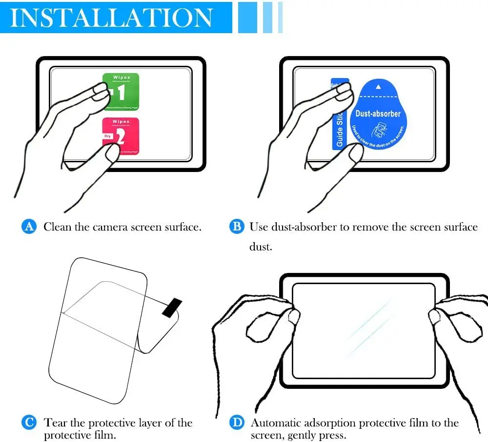 Protector de pantalla de vidrio templado para Sony A6400 A6300 A6000 A5000 NEX-7/6/5 A9 A77 A7R A7 A7s A7II A7III ZV1 RX10 RX100 II III IV