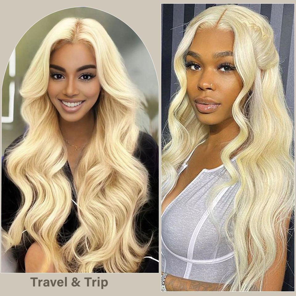 613 loira bio onda do corpo tecer cabelo pacotes 26 "/30" sintético de alta temperatura macio natural humano-como fibra extensão do cabelo