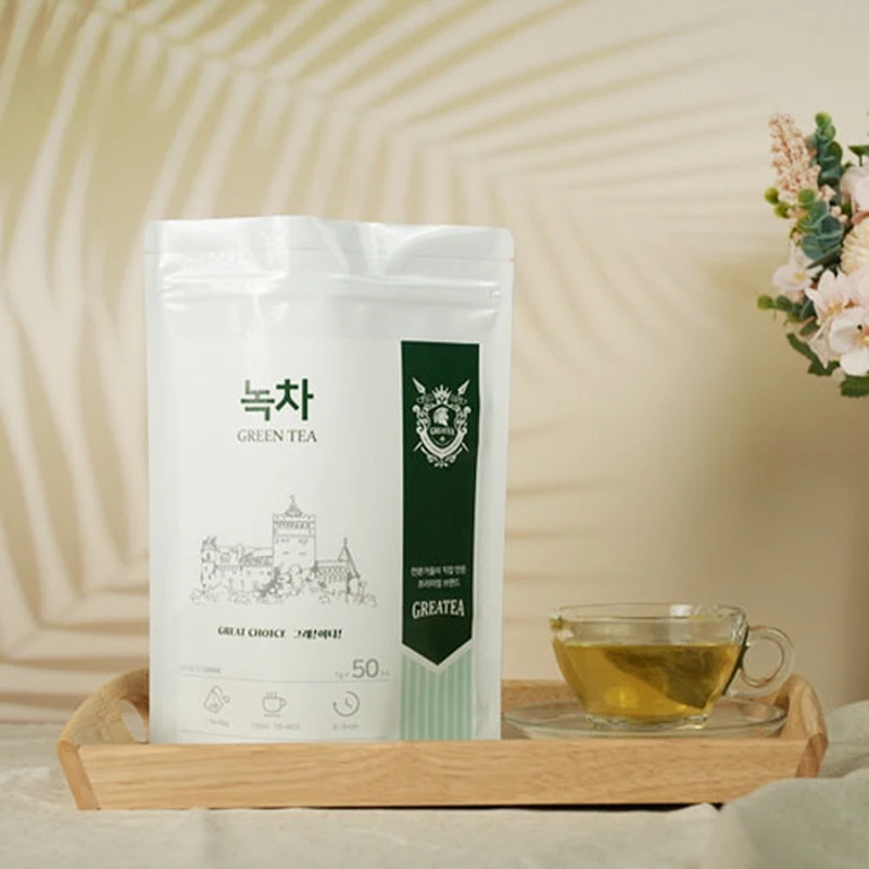 Greatea 그래이티 국산 보성 녹차 잎 차 50티백