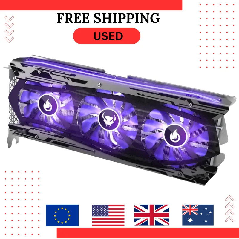 USED YESTON Graphic Card GDDR6 NVIDIA rtx 3060 12G Gaming GPU Video Cards rtx 3060TI rtx3050 rtx3070 rtx3080 placa de vídeo