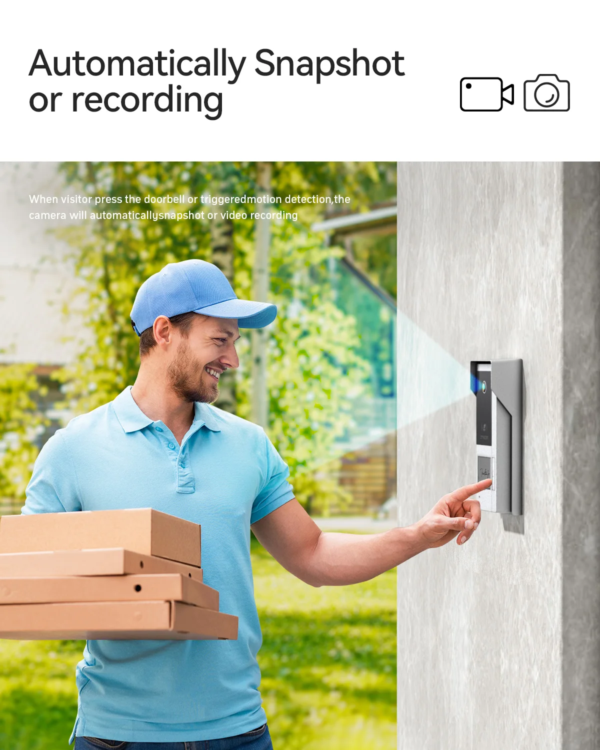 Tmezon 7 Polegada tuya app 1080p wifi sistema de intercomunicação de vídeo inteligente com campainha com fio app/senha/cartão furto touchscreen