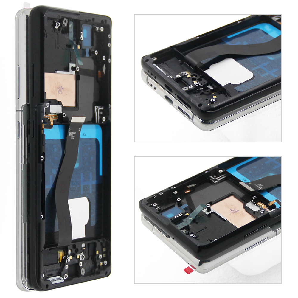 AMOLED S21 Ultra Bildschirmbaugruppe für Samsung Galaxy S21 Ultra 5G G998B G998B/DS LCD-Display Touchscreen mit Fingerabdrücken
