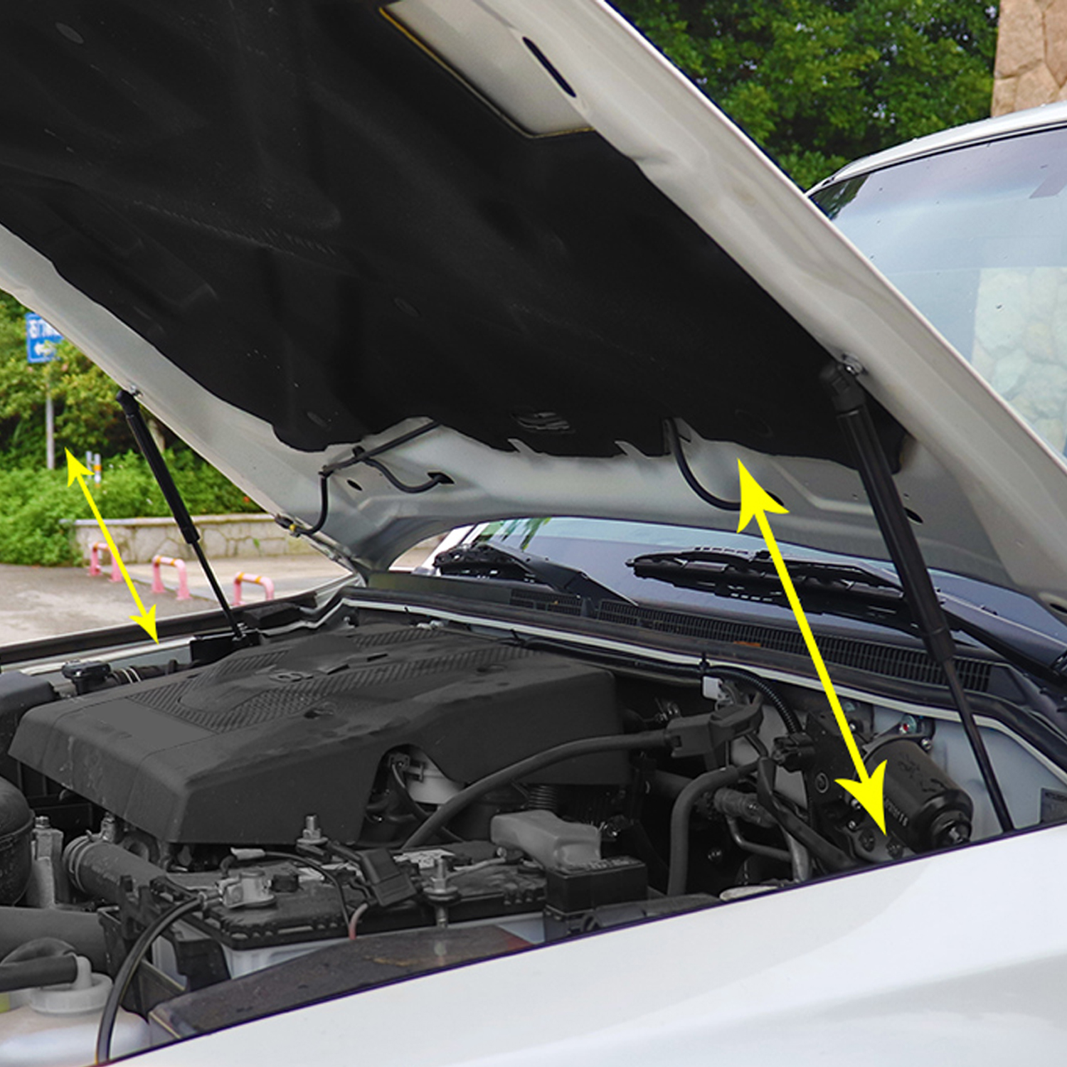 三菱パジェロ V80 V93 V95 V97 V98 2007-2021 カーアクセサリーステンレス鋼フロントボンネットフードリフトサポートショックストラット