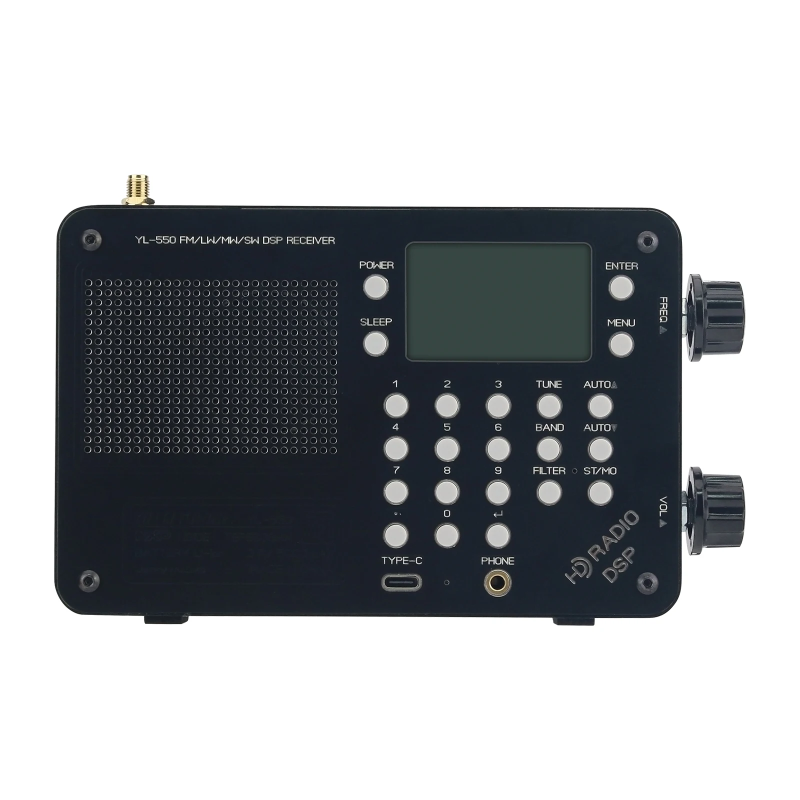 HamGeek TEF6638 DSP Vollbandradio Digitales Tuning-Radio YL-550 FM/LW/MW/SW DSP-Empfänger mit Bildschirm