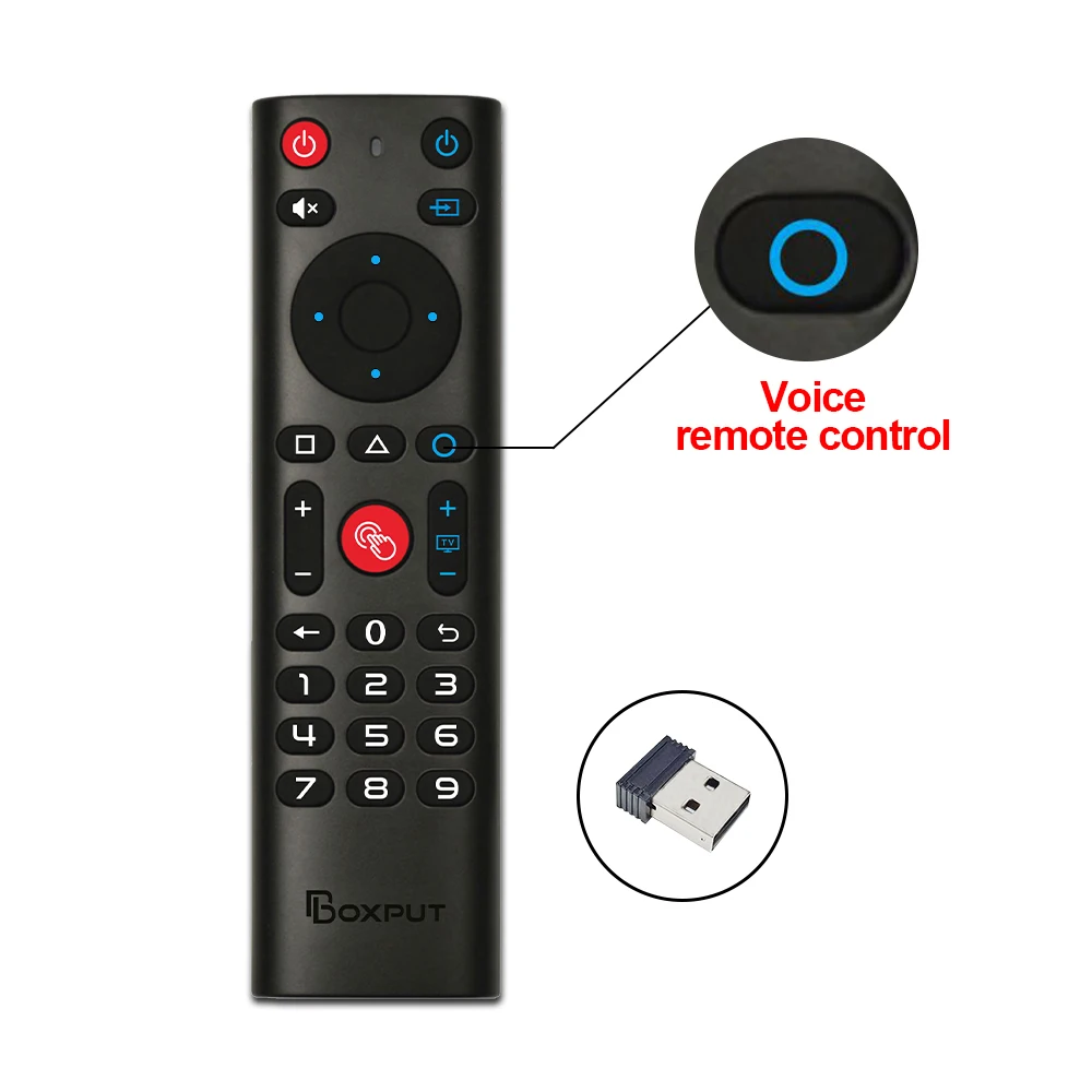 BPR3S PLUS BT Air Mouse función de voz IR aprendizaje TV 2,4G control remoto inalámbrico con giroscopio para Android TV Box/PC