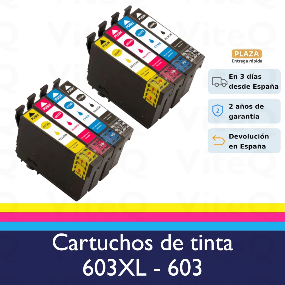 Cartuchos de Tinta 603XL 603 XL compatibles para impresora Epson 603XL XP2100 XP2105 XP3100 XP4100 XP3105 XP4105 XP3150 XP2150 XP2155 XP3155 XP4150 XP4155 WF2830 WF2835 WF2850 WF2810 WF2840 WF2820 WF2845 WF2870