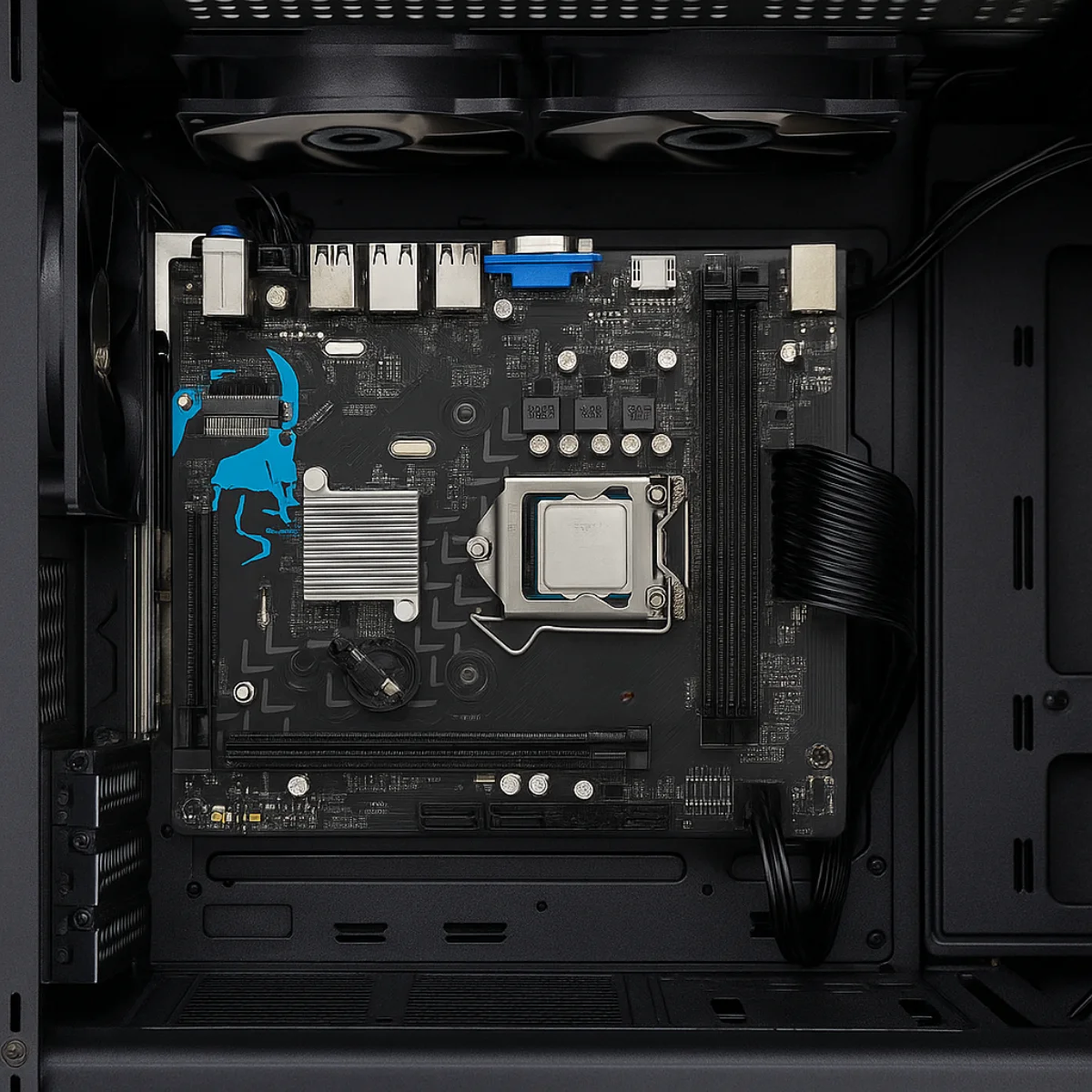 Kit Placa Mae Micro ATX Chipset H61 E Processador Intel Core i5 3470 3.20GHz HDMI VGA DDR3 16GB SATA M2