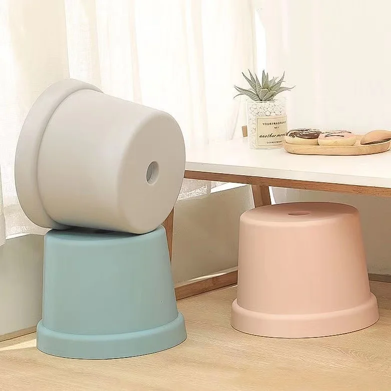 2025Plastic small stool household stacking thickened low stool sofa