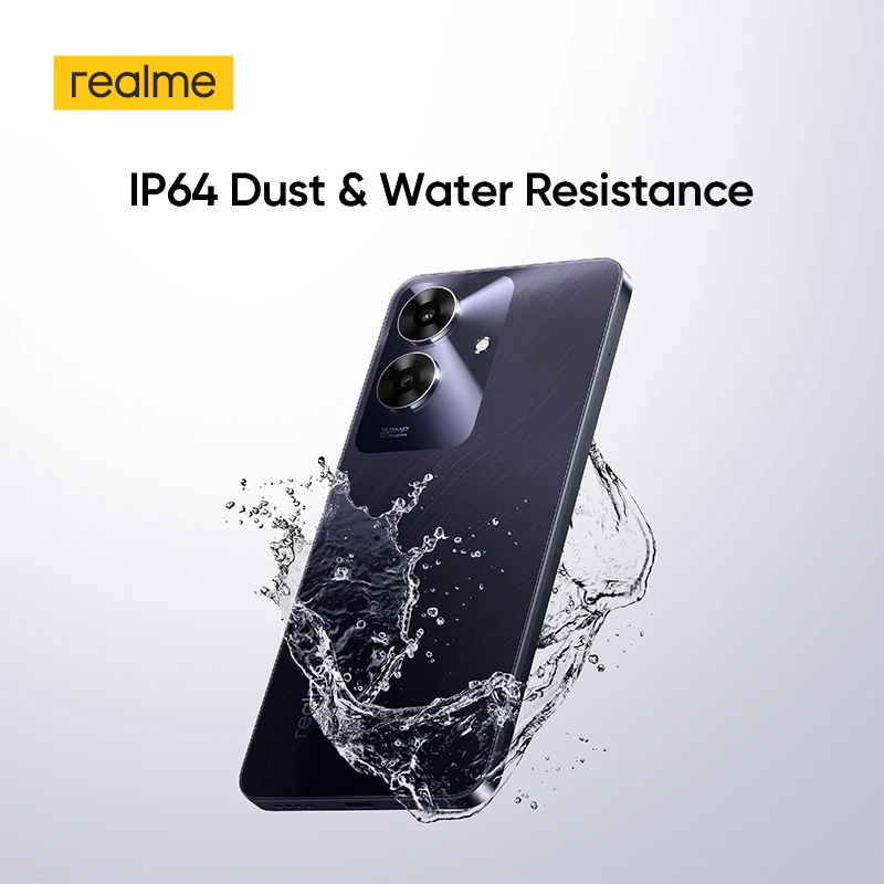 Realme Note 60 Smartphone 4GB 256GB UNISOC T612 Processador 32MP Câmera 6.74 "90Hz Display IP64 À Prova D 'Água 5000mAh Bateria