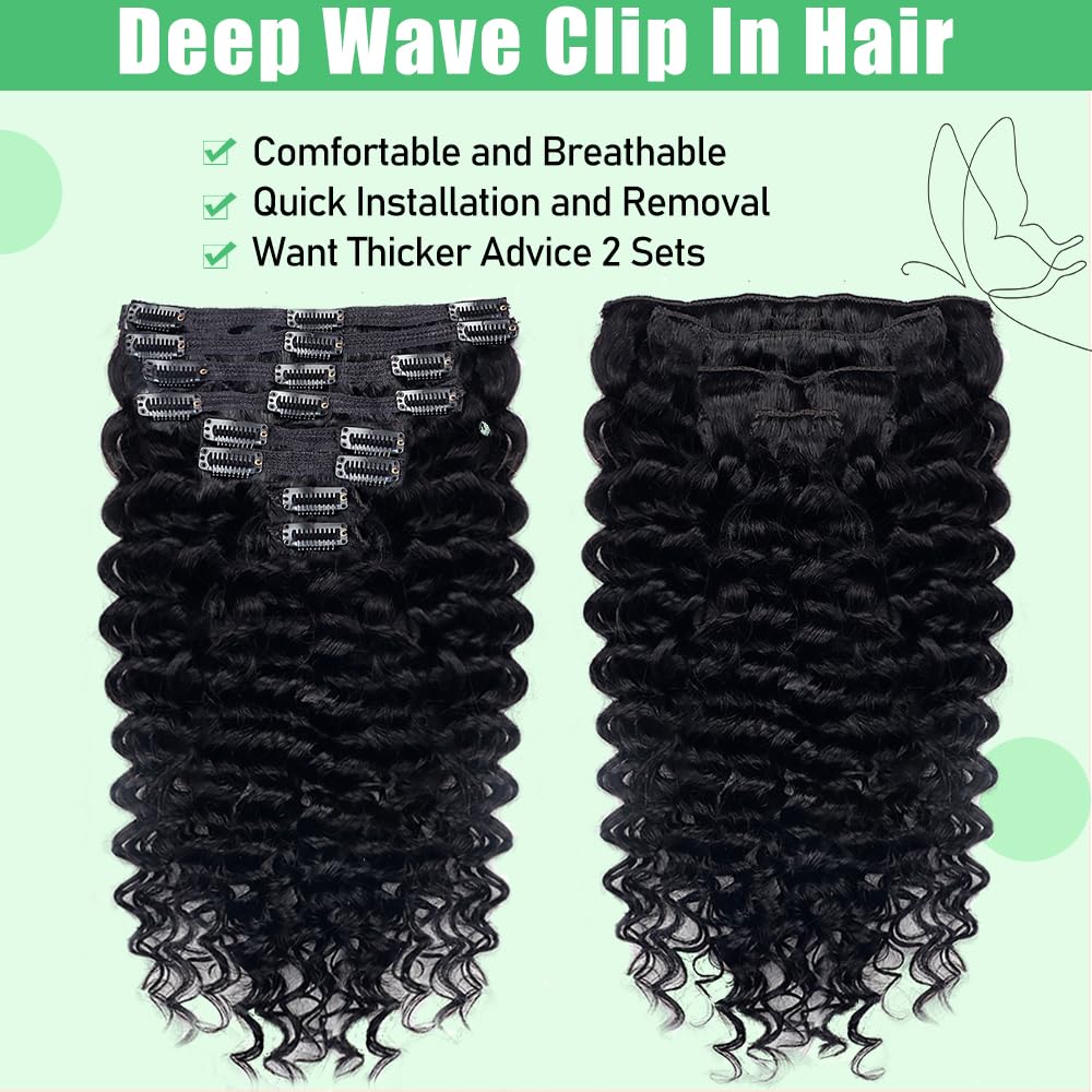 Extensions de Cheveux Naturels Brésiliens Remy à réinitialisation pour Femme Africaine, 8 Pièces