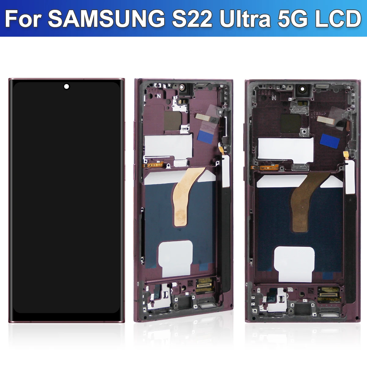 6.78" S22 Ultra Super Amoled for Samsung Galaxy S22 Ultra Lcd Display with Frame S908B S908U Digital Touch Screen Replacement