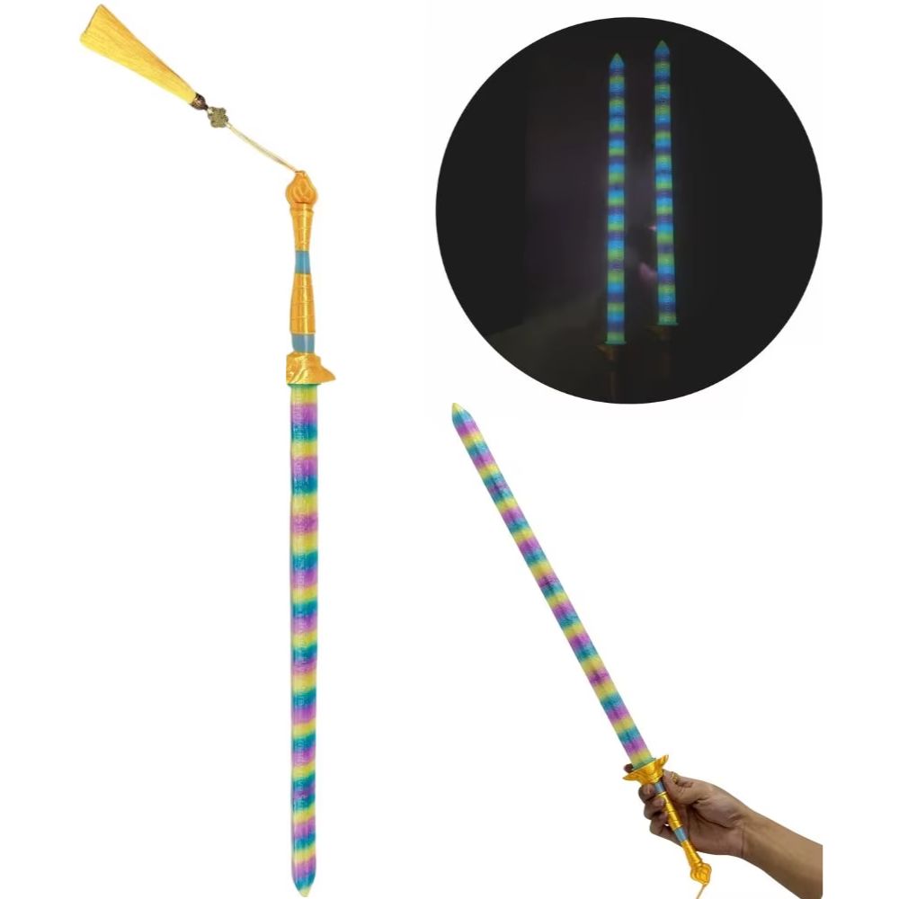 Girl Group Idol Cosplay Sword with Lights Sword Weapons Roleplay Props for Group Idol Halloween Carnival Costume Accessories