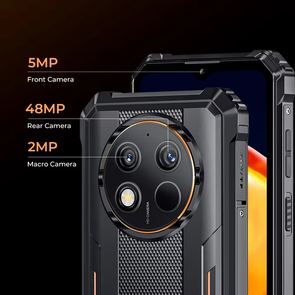 Oukitel G1 Smartphone resistente Android 6,52 ''10600mAh 24GB + 256GB teléfono resistente Android14 48MP HD + cámara teléfono celular