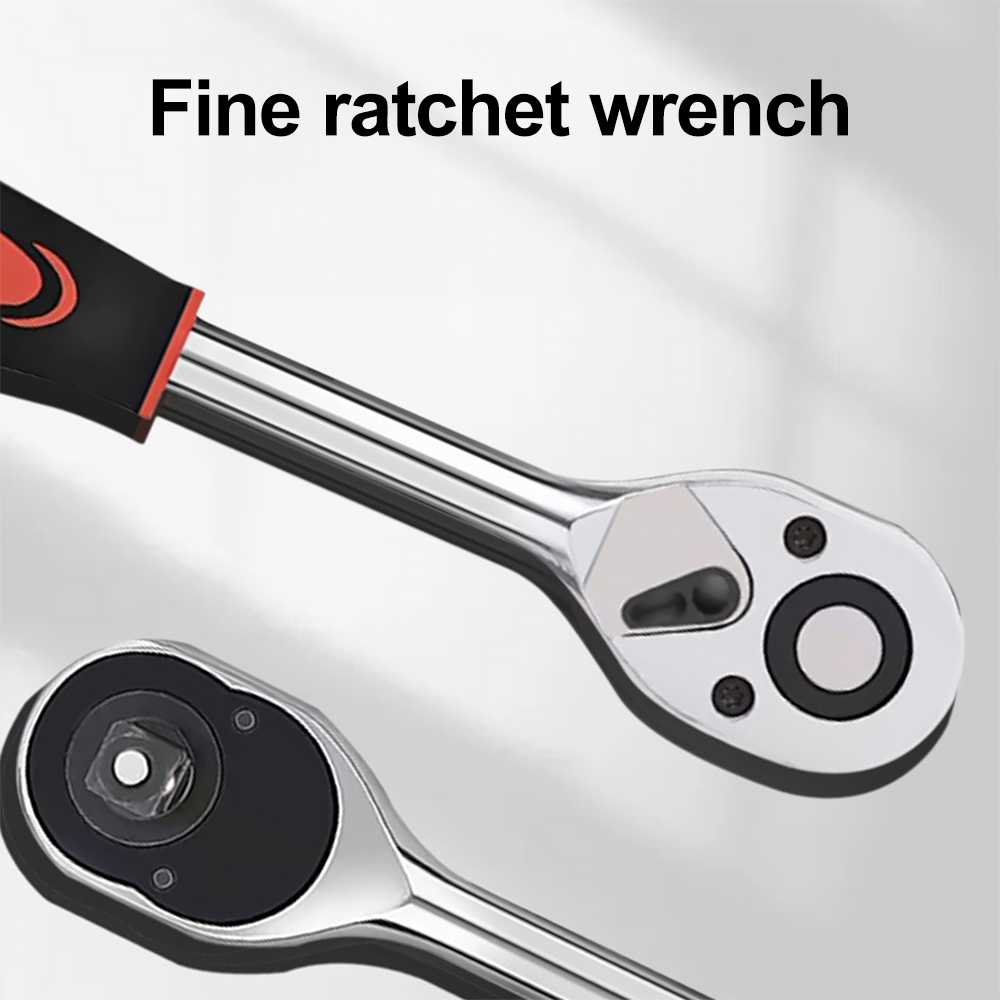 46pcs Ratchet Wrench Set 1/4 Ratchet Torque Wrench Combo Kit with Sockets Bit Hand Spanner Tool Car Repair Hardware Tool