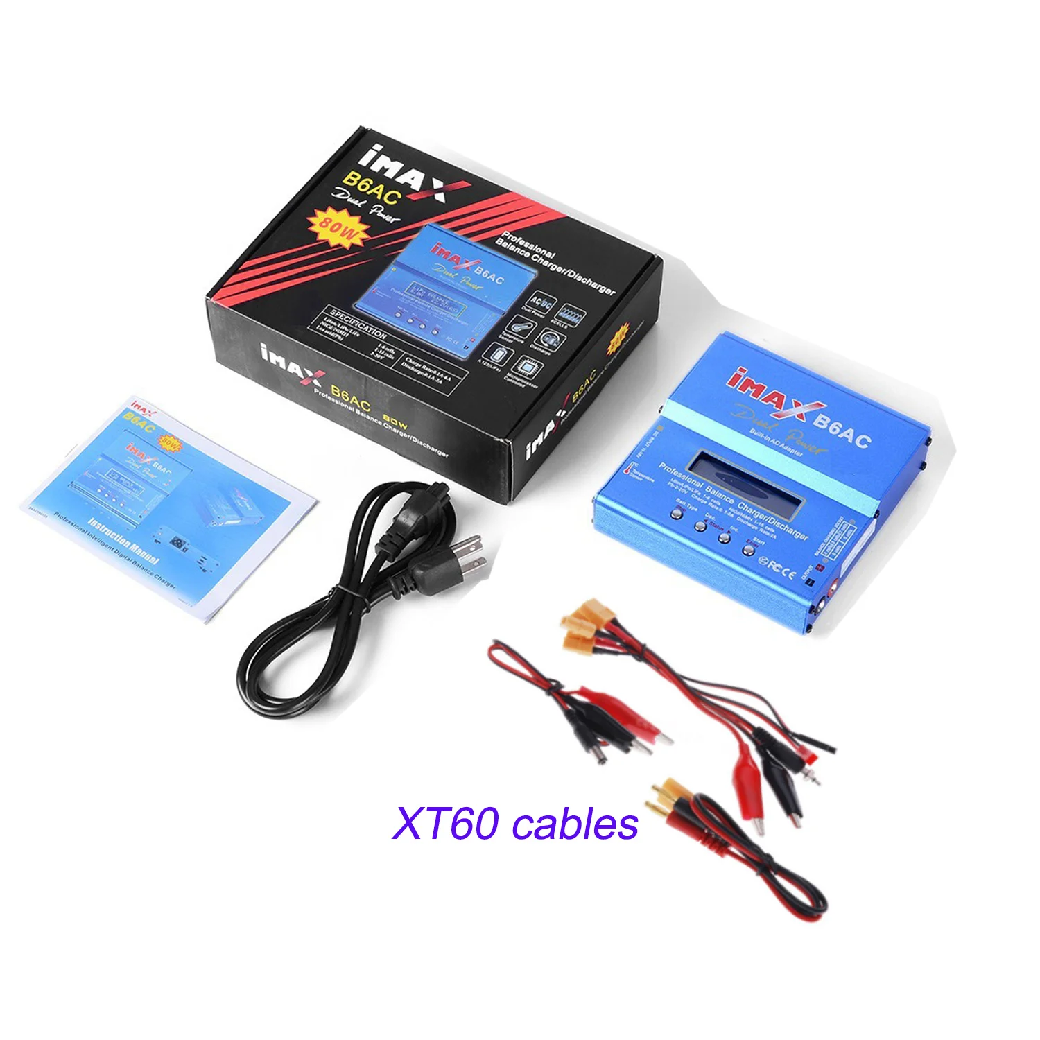IMax B6 AC 80W RC Ladegerät B6AC Lipo NiMh Li-Ion Nicd Akku Balance Ladegerät Digital LCD RC Entlader mit 15V/6A für RC Drone