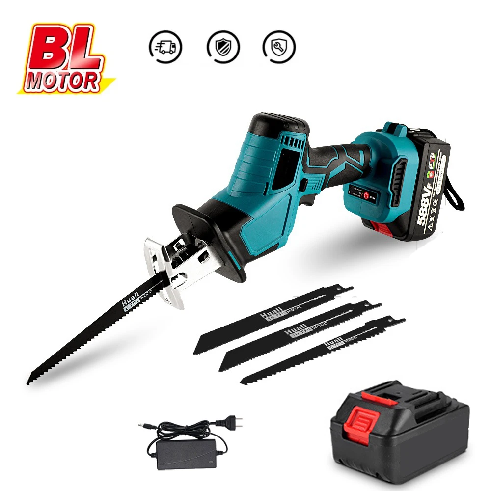 Sega alternativa senza spazzole Sega a catena a batteria da 3600 W Sega per cottura in legno e metallo Utensile elettrico per batteria Makita 18 V