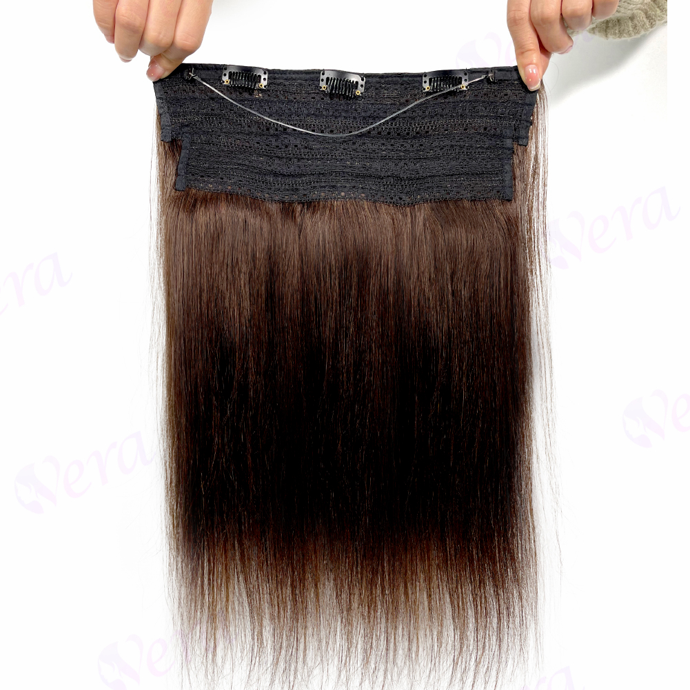 Extensions de Cheveux Humains Longs Bruns Foncés à réinitialisation, Vrais Cheveux Humains, 26 Pouces