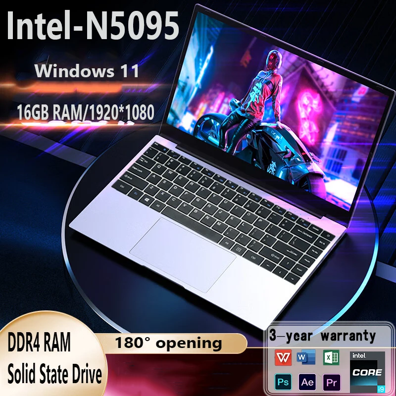 14.1 "Draagbare Laptop Intel Celeron N5095 16Gb Ddr4 512Gb 1Tb Ssd Windows 11 Pro Notebook Pc Gamer Kantoor Studie Computer Laptops