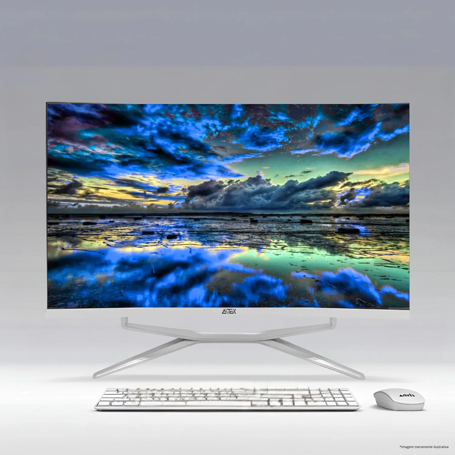 Computador All In One Curvo Full HD VA 32" 75Hz 5ms Intel Core i7 7700HQ 512GB SSD 16GB RAM DDR3 Com Alto Falantes e Rede 5GHz