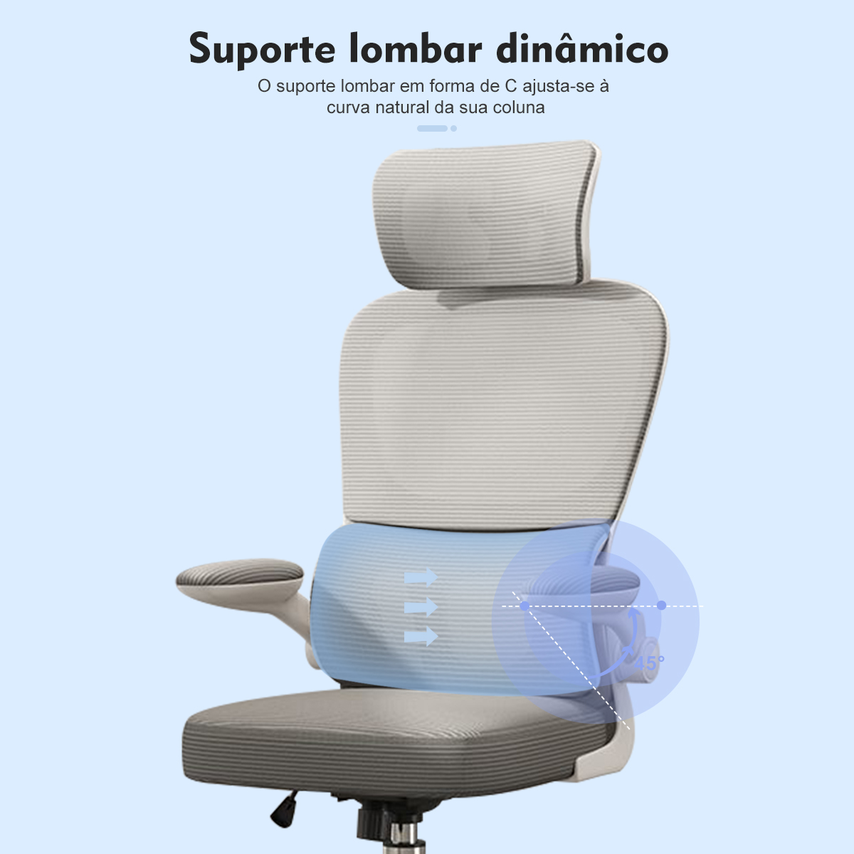 Cadeira ergonômica Python Fly, cadeira lombar móvel para uso doméstico, tecido de malha, envio para o Brasil