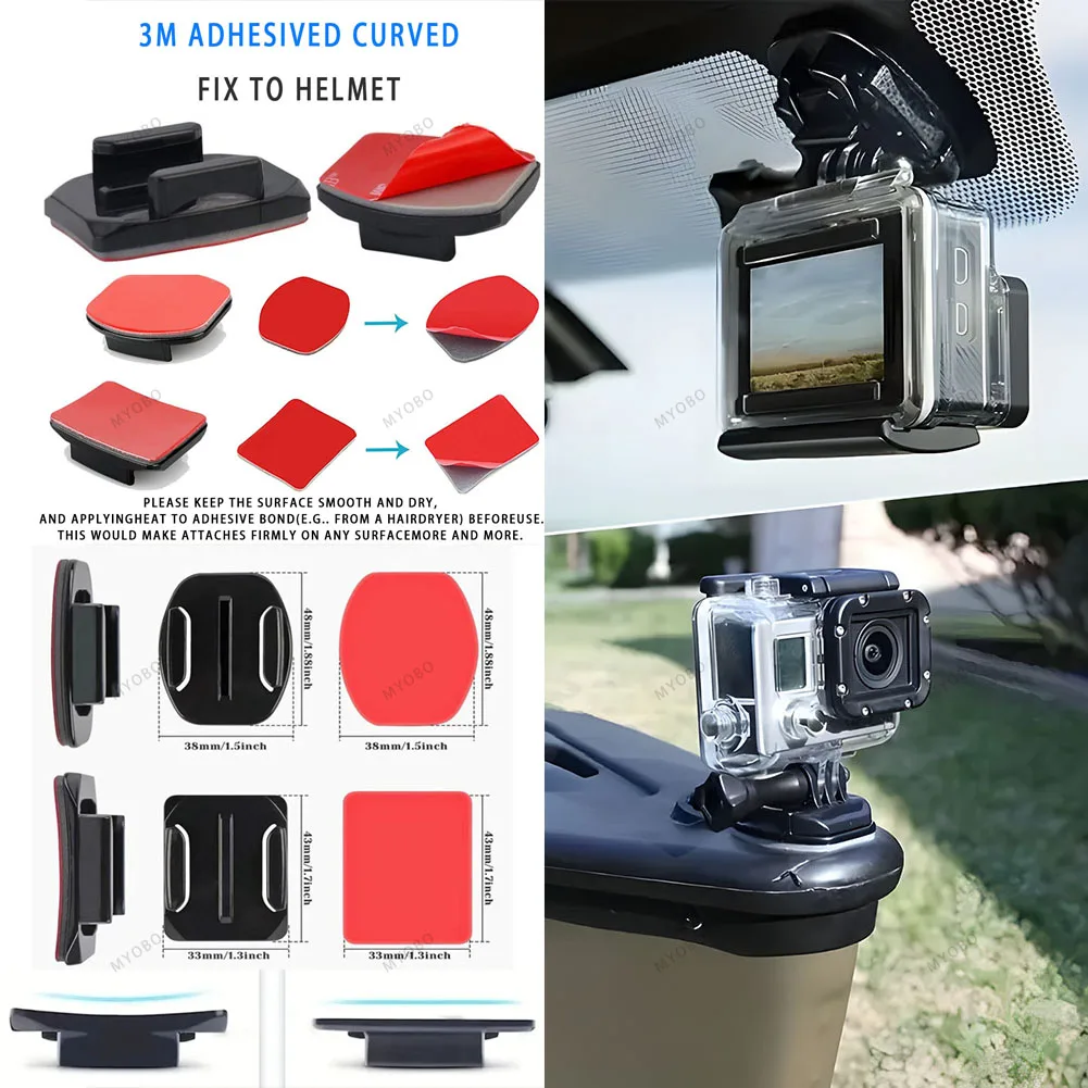 For Action Camera Accessories Kit Tripod Adapter Mounts for GoPro Hero Go Pro DJI Osmo Pocket Action Insta360 X4 GO 3 Accessory
