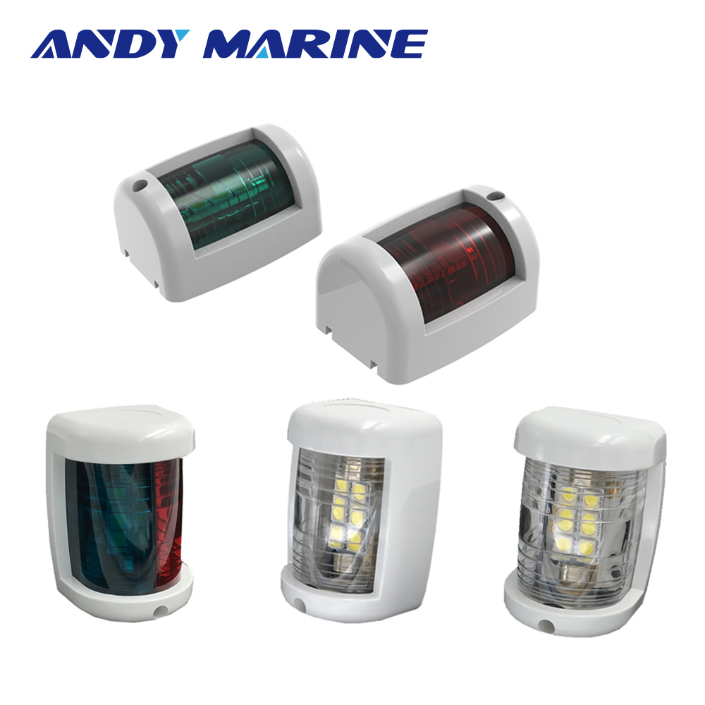 12 В боковой фонарь для лодки, навигационные огни, красный, зеленый, сигнальная лампа для морской лодки, яхты, грузовика, прицепа, красный, зеленый, морской боковой фонарь