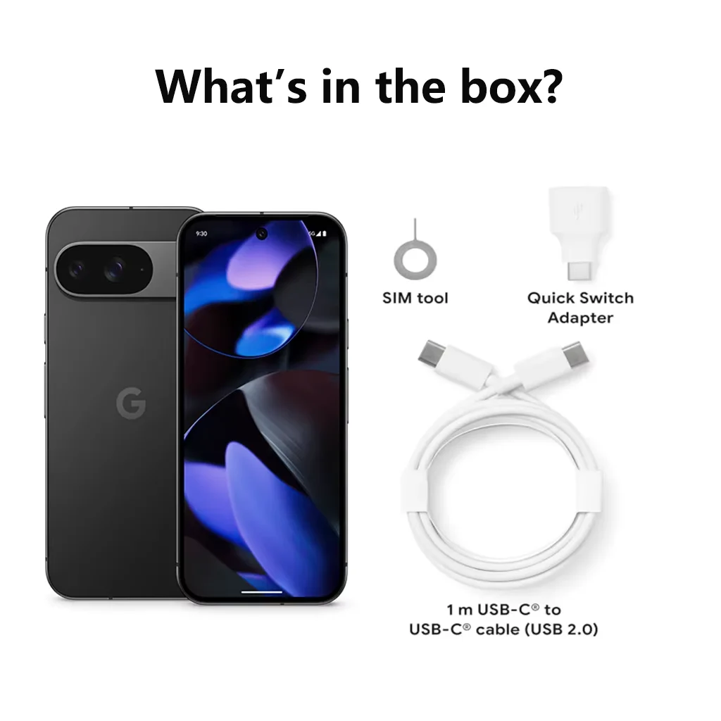 Google-Smartphone Pixel 9 5G, Tensor G4, pantalla OLED de 6,3 pulgadas, 120Hz, cámara de 50MP, batería de 4700 mAh, Android 14, NFC