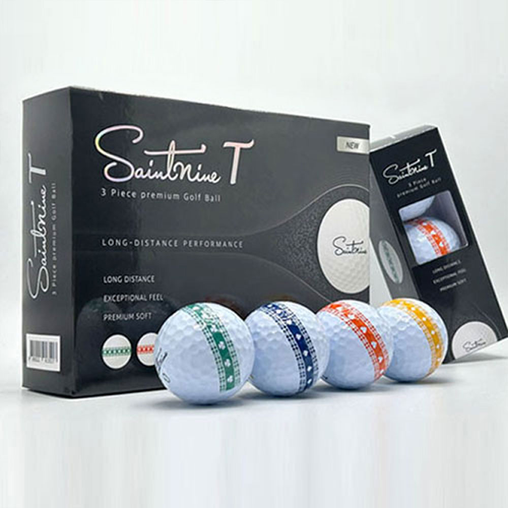 세인트나인 T 골프공 3피스 300도 퍼팅라인 12구