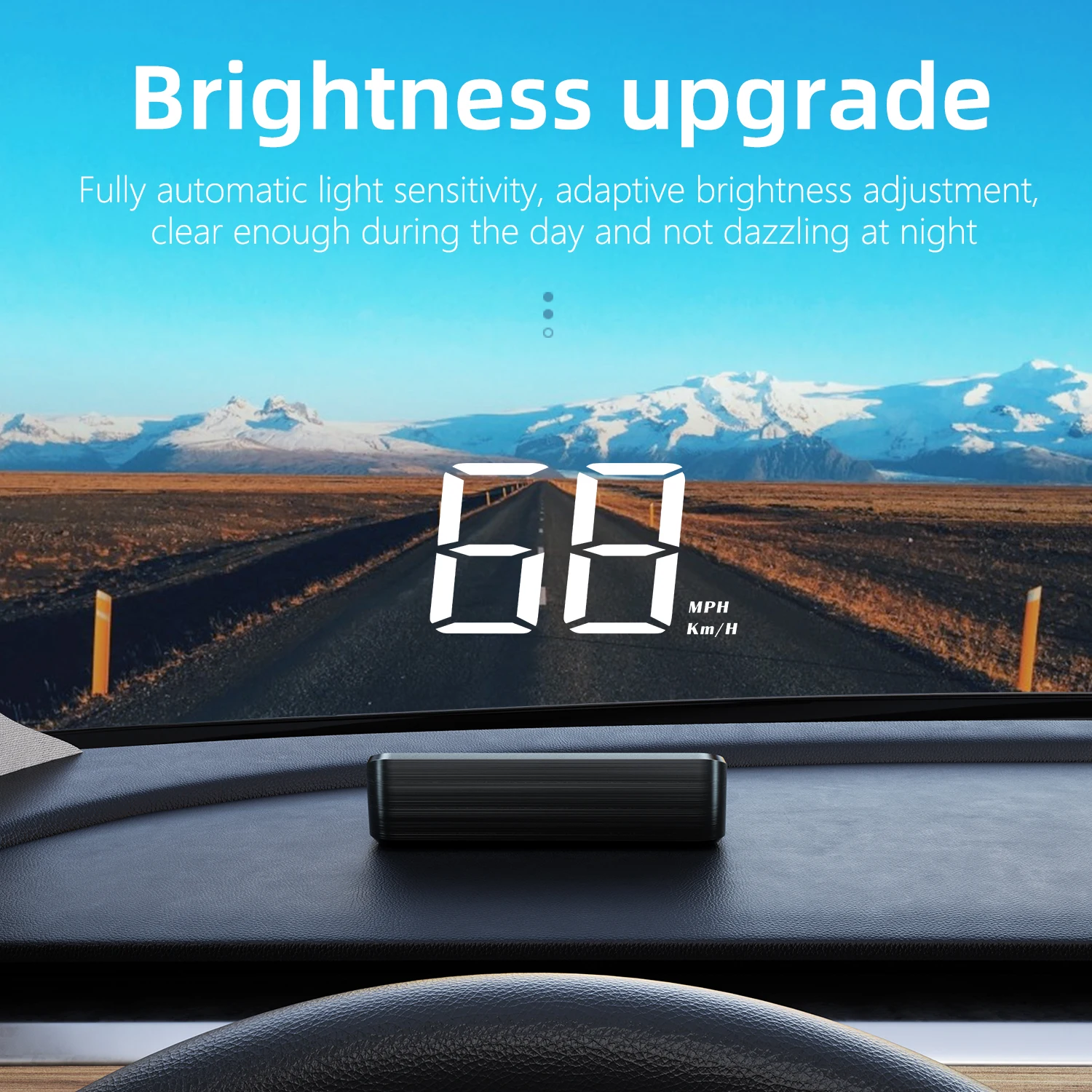 Car HUD Head Up Display Universal Digital GPS MPH Speedometer HD LCD Projection On Glass Windshield Projector for All Cars