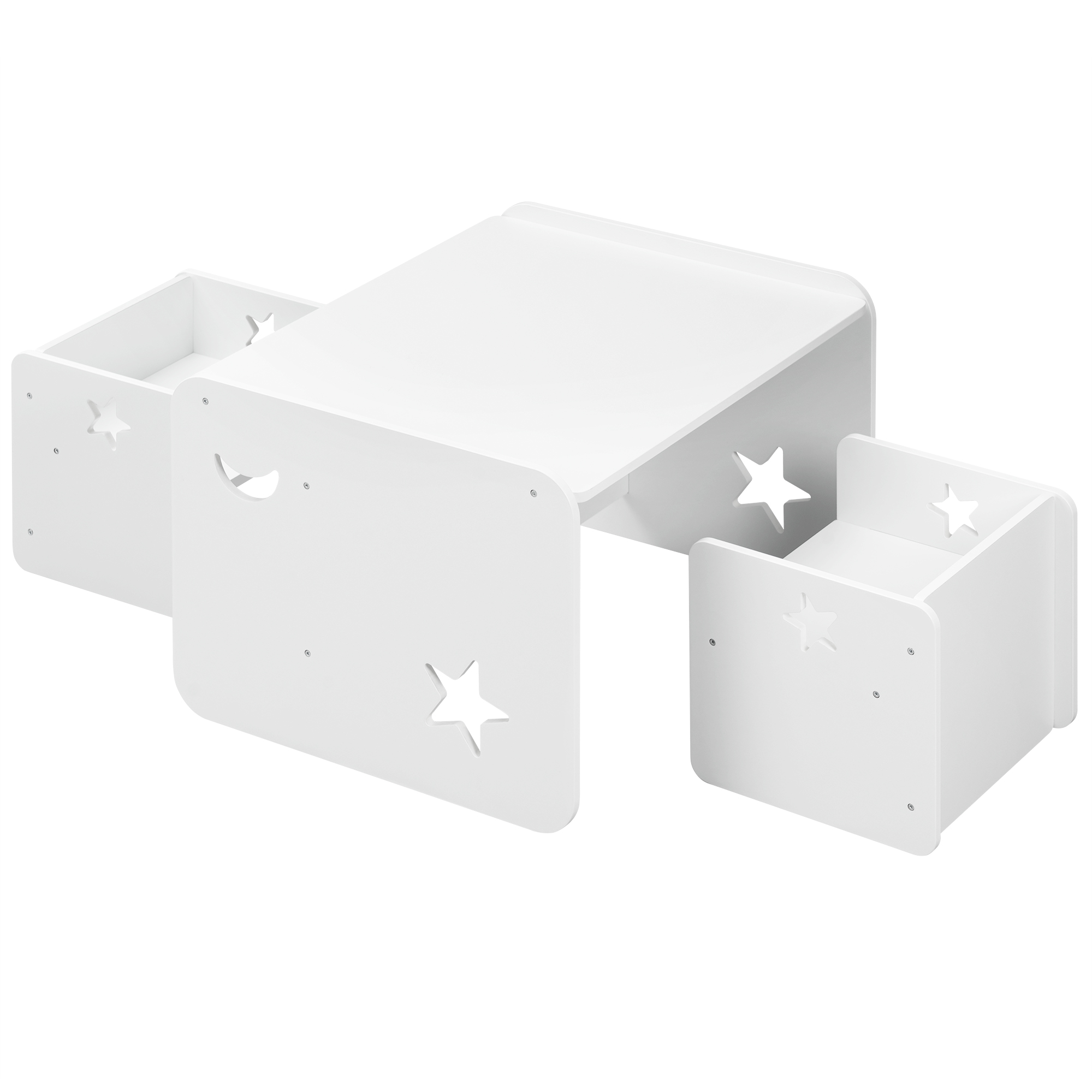 WOLTU Kindertafel met 2 stoelen Multifunctionele kindermeubelset voor speelkamer Kleuterschool Kinderkamer