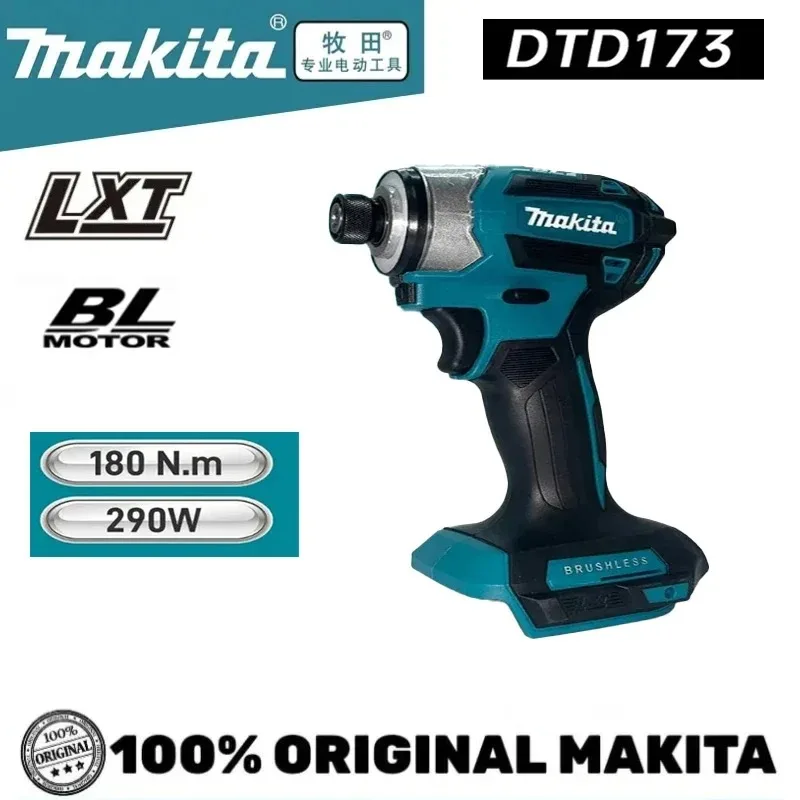 Makita DTD173 Brushless Impact Driver Recarregável Chave de fenda Brocas Ferramentas elétricas sem fio 18V BL Ferramentas de motor