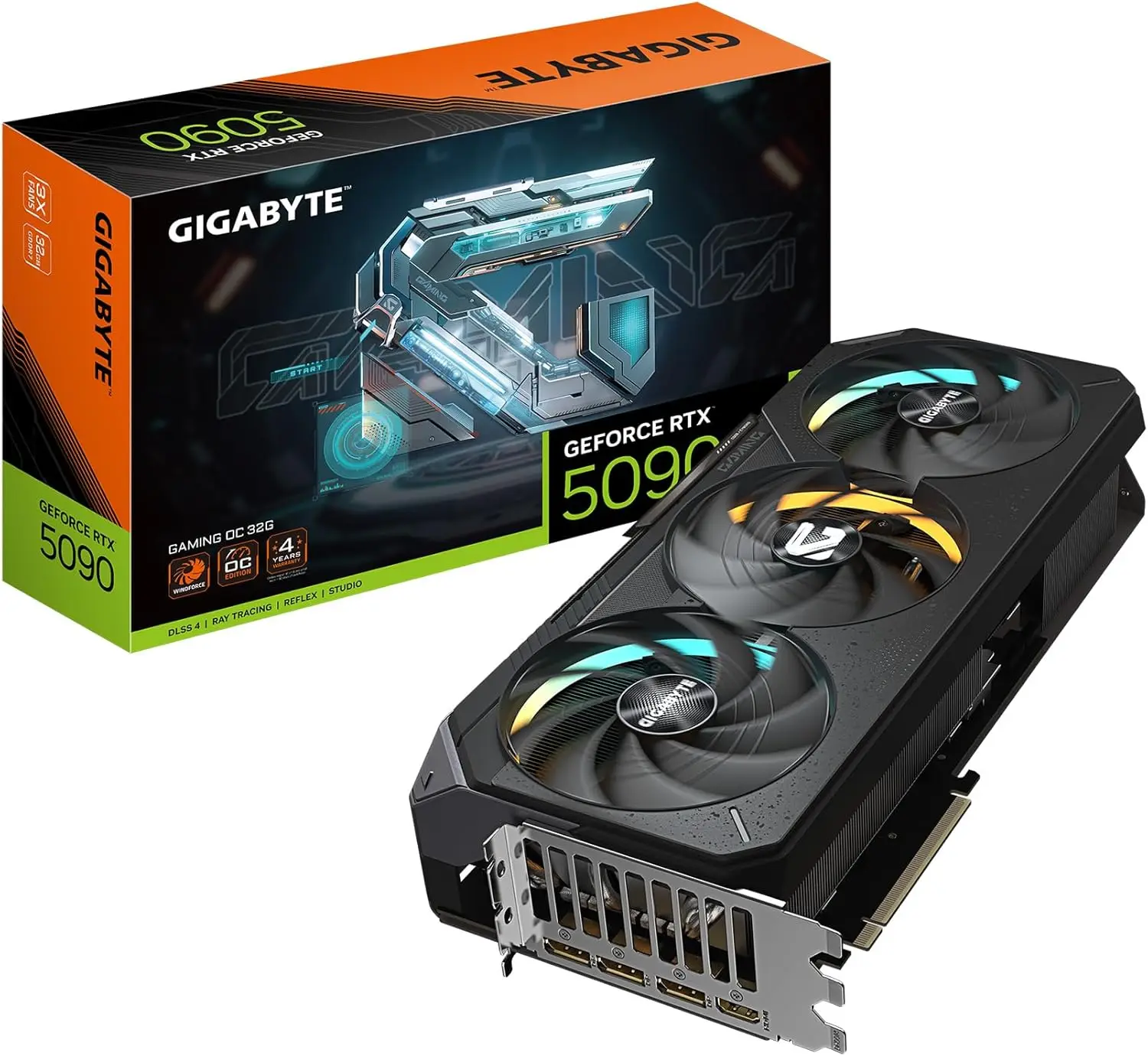 NEUE GIGABYTE GeForce RTX 5090 Gaming OC 32G-Grafikkarte, WINDFORCE-Kühlsystem, 32 GB 512-Bit GDDR7, GV-N5090GAMING OC-32GD
