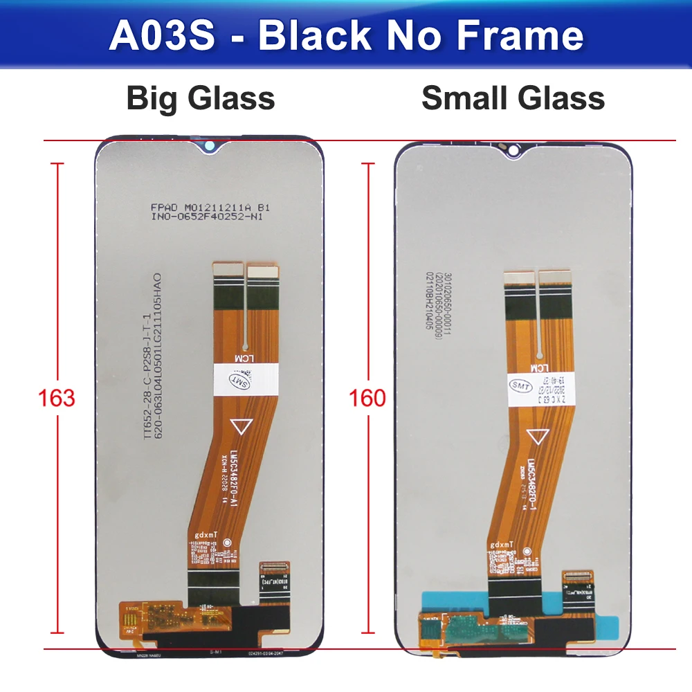 6,5 ''A03S Display Für Samsung Galaxy A037F A037M A037G A037U A037W LCD Display Touchscreen Digitizer Montage Ersatz